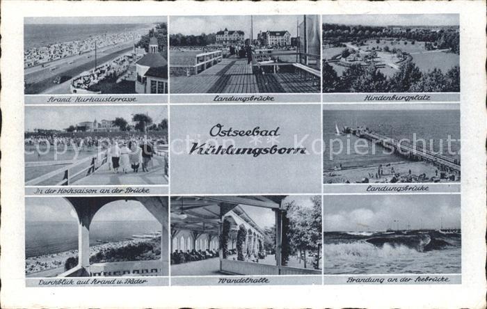 Kuehlungsborn Ostseebad Hindenburgplatz Landungsbruecke Wandelhalle  NZ3