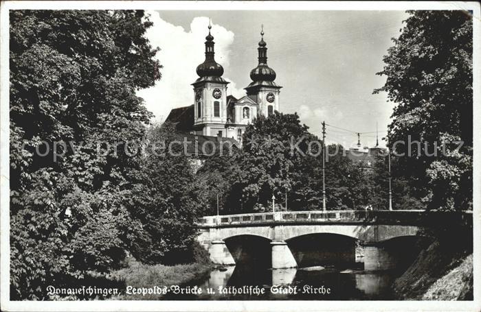 Donaueschingen Leopoldsbruecke Katholische Kirche