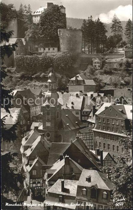 Monschau Montjoie NRW Rotes Haus Kirche Burg