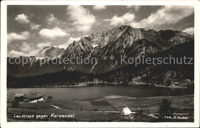 Lautersee Mittenwald Karwendel Foto H. Huber Nr. 544