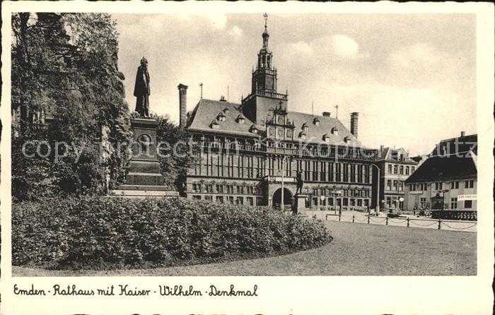 Emden Ostfriesland Rathaus Kaiser-Wilhelm-Denkmal