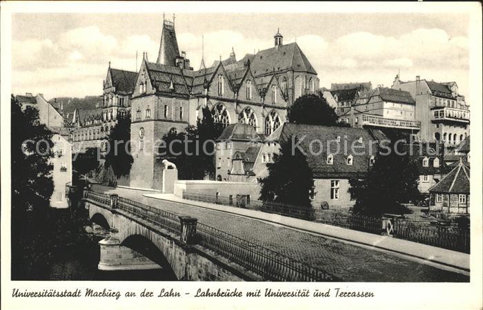 Marburg Lahn Lahnbruecke Universitaet Terrassen