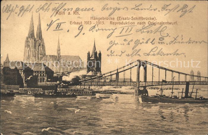 Koeln Rhein Haengebruecke