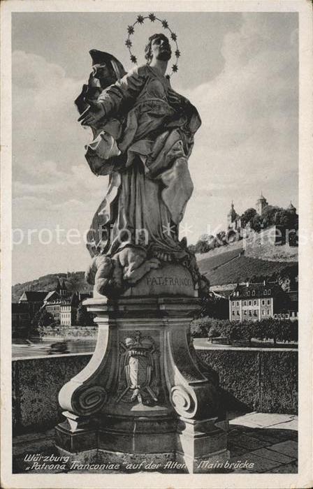WueRZBURG Bayern Patrona Franconiae Alte Mainbruecke
