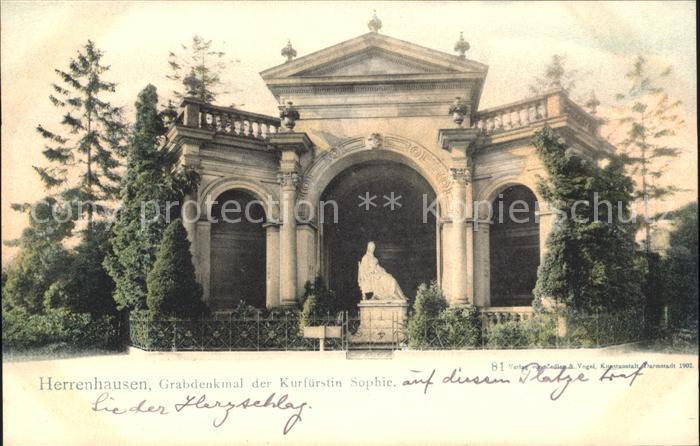 Herrenhausen Hannover Grabdenkmal Kurfuerstin Sophie