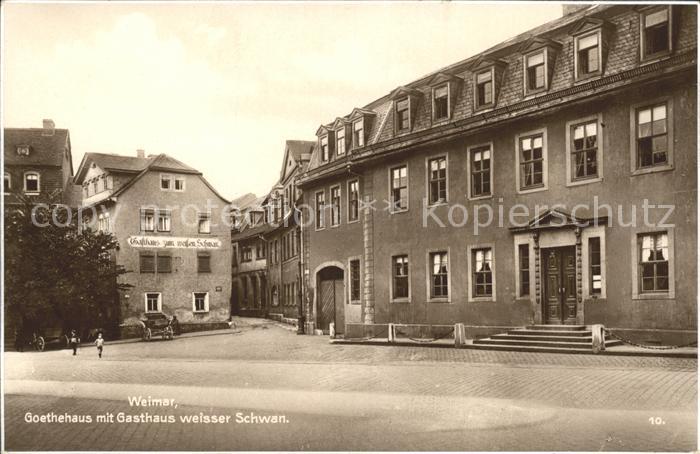 Weimar Thueringen Goethehaus Gasthaus zum weissen Schwan