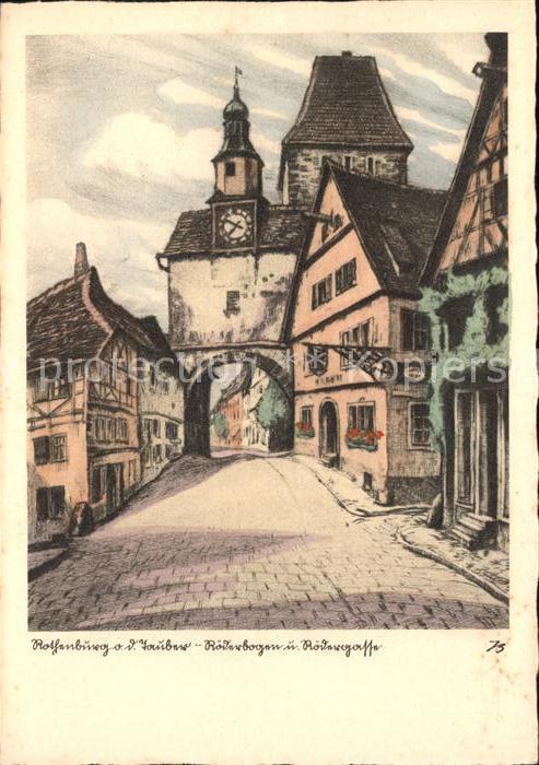 Rothenburg Tauber Roednerbogen Roednergasse