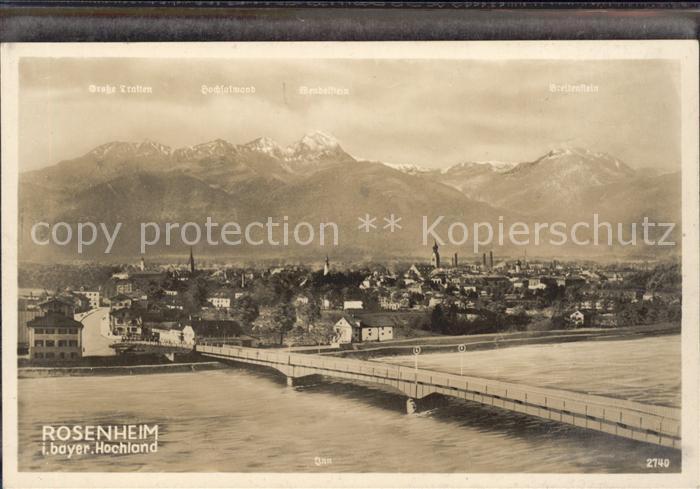 Rosenheim Bayern Bruecke Grosse Tratten Wendelstein