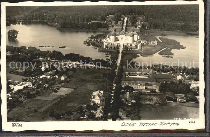 Moritzburg Sachsen Jagdschloss Moritzburg Fliegeraufnahme