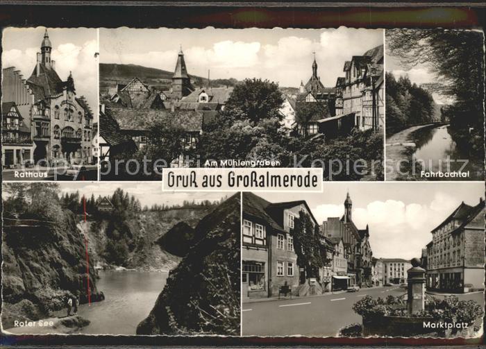 Grossalmerode Marktplatz Rathaus Roter See Fahrbachtal Muehlengraben