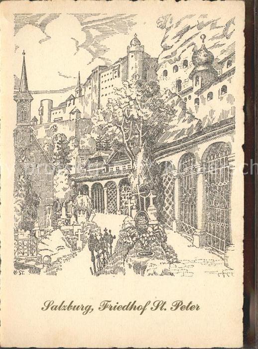 Salzburg Oesterreich Petersfriedhof