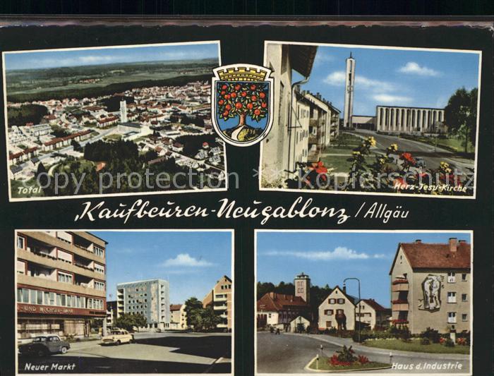 Neugablonz Neuer Markt Haus der Industrie Herz-Jesu-Kirche