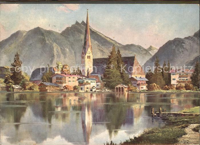 Egern Tegernsee Kuenstlerkarte H. Lang
