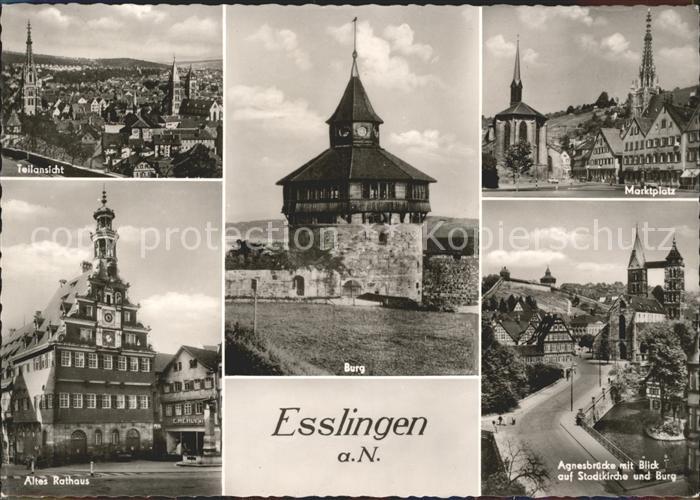Esslingen Neckar Burg Altes Rathaus Markplatz Agnesbruecke