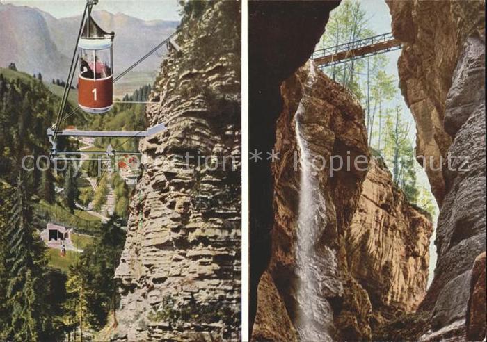 Seilbahn Graseck Partnachklamm Eiserne Bruecke