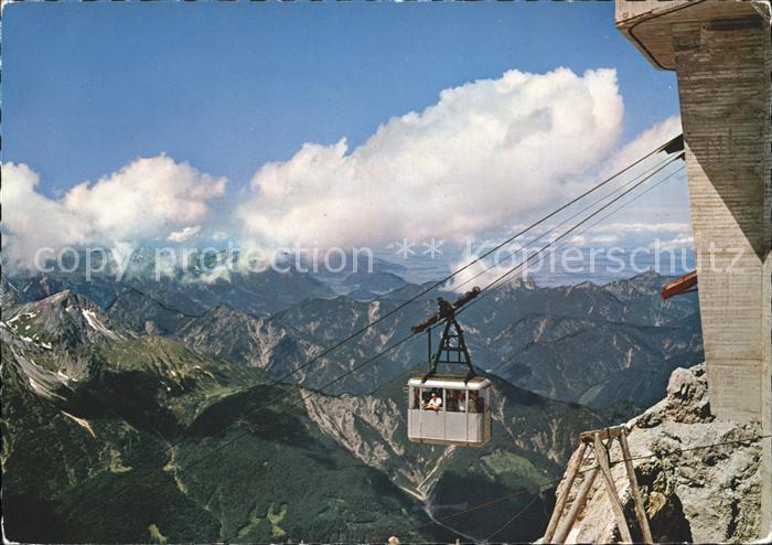 Seilbahn oesterreichische Zugspitzbahn Bergstation Ammergauer Alpen