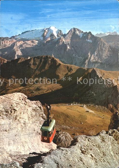 Seilbahn Passo Pordoi Cima Pordoi Marmolada Dolomiti