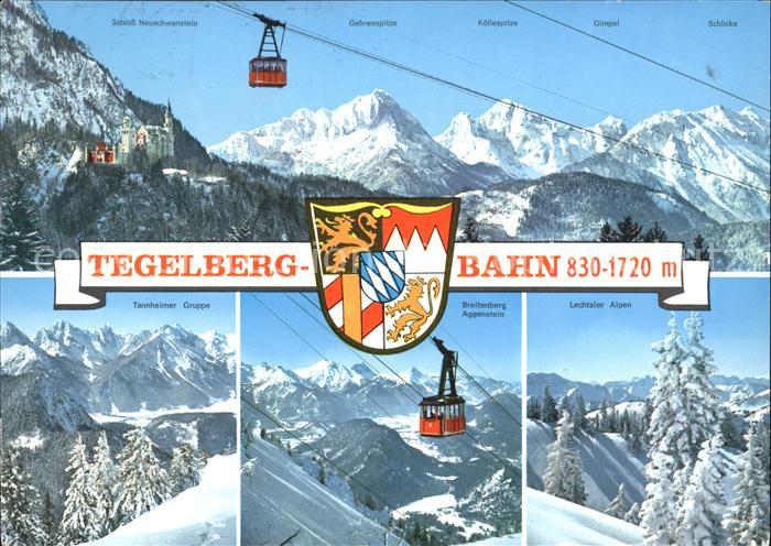 Seilbahn Tegelberg Lechtaler Alpen Tannheimer Gruppe