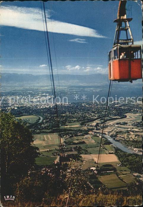 Seilbahn Panorama dur Geneve Lac Leman Le Saleve