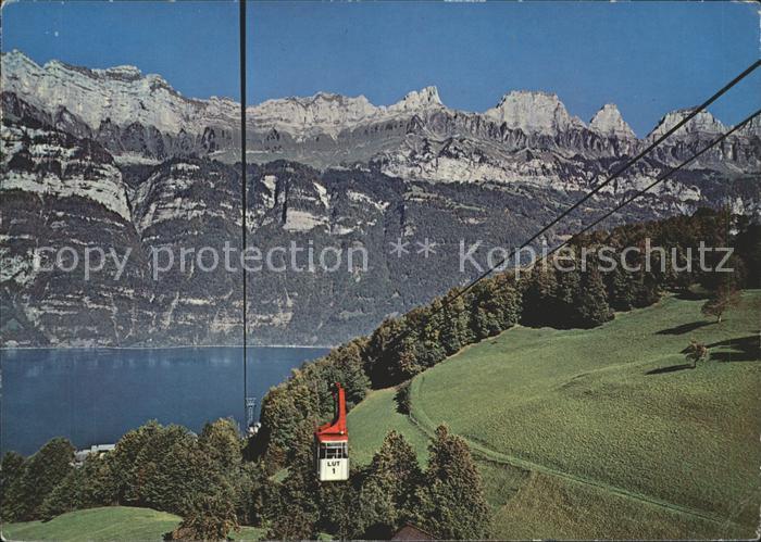 Seilbahn Unterterzen-Tannenbodenalp Walensee Churfirsten