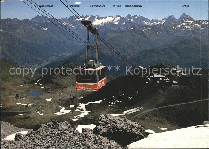Seilbahn Weissfluhgipfel Davos Parsenn Silvrettagruppe
