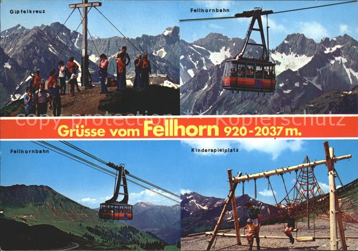Seilbahn Fellhorn Oberstdorf im Hochallgaeu Kinderspielplatz Gipfelkreuz