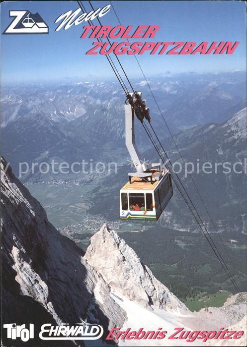 Seilbahn Tiroler Zugspitzbahn Ehrwald Tirol Talbecken
