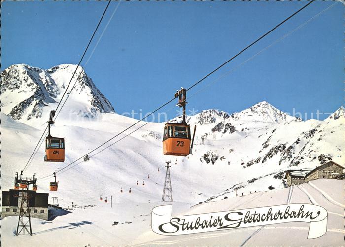 Seilbahn Stubaier Gletscherbahn Mittelstation Fernau Dresdner Huette