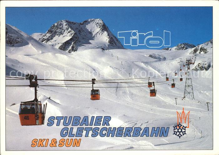 Seilbahn Stubaier Gletscherbahn Tirol Mittelstation Fernau Schaufelspitze