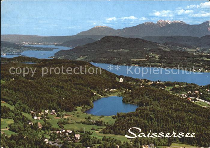 Saissersee Jeserzersee Karawanken Fliegeraufnahme