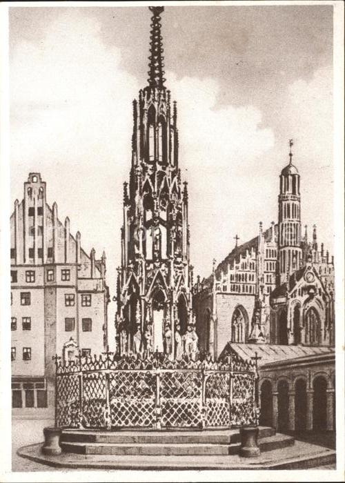 NueRNBERG  CITY Schoener Brunnen Mendelsohn-Verlag-Nr. 10