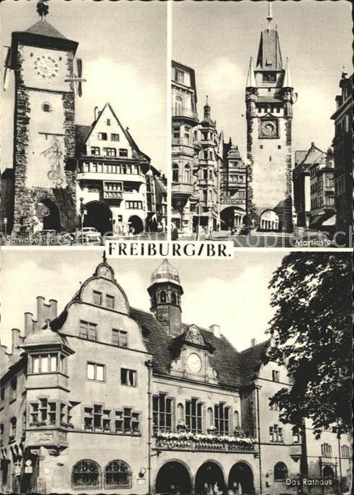 Freiburg Breisgau Rathaus Schwabentor Martinstor