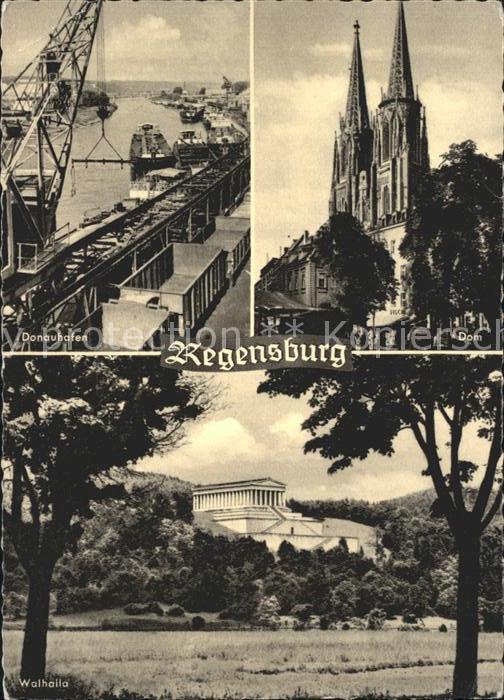 REGENSBURG Bayern Donauhafen Dom Walhalla