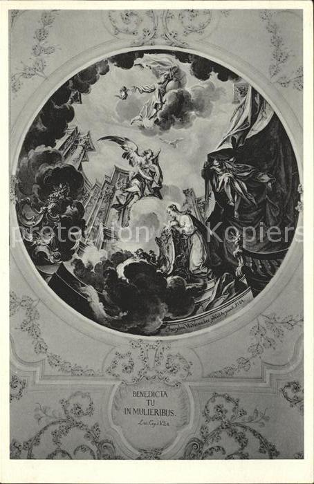 Deggingen Deckengemaelde von Wannenmacher Mariae Verkuendigung Kloster Ave Maria