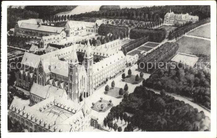 Denee Namur Abbaye de Maredsous vue a vol d oiseau