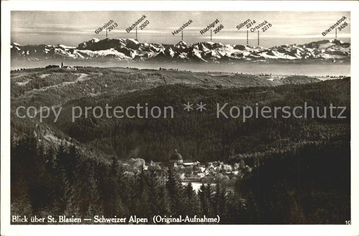 St Blasien mit Schweizer Alpen