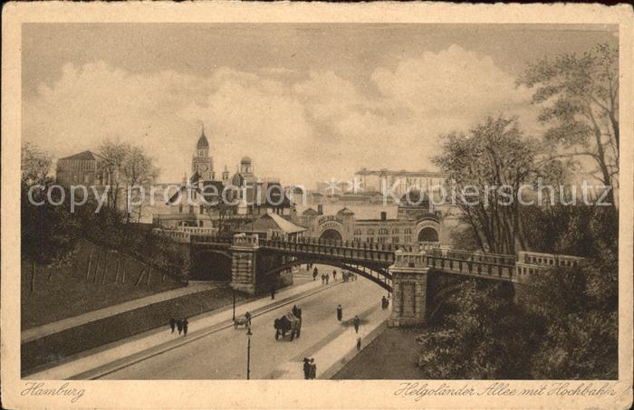 HAMBURG  CITY Helgolaender Allee mit Hochbahn