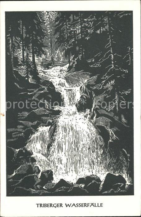 Triberg Schwarzwald Triberger Wasserfaelle Kuenstlerkarte