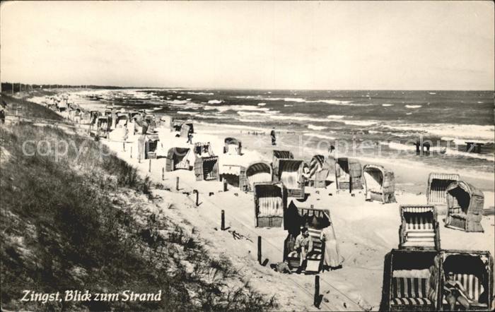 Zingst Ostseebad Blick zum Strand Strandkorb