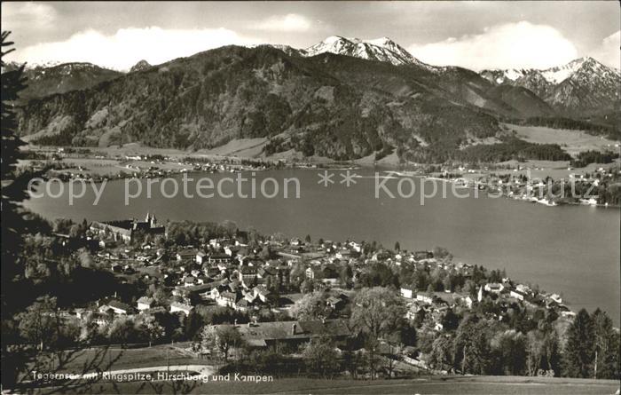Tegernsee Bayern Panorama mit Ringspitze Hirschberg und Kampen