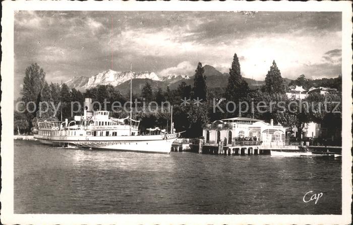 Evian-les-Bains Haute Savoie Debarcadere Lac Leman Dent d_Oche Monta