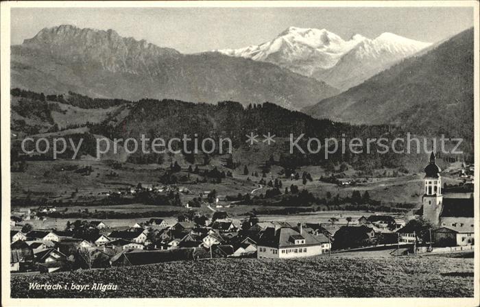 Wertach Gesamtansicht mit Alpenpanorama