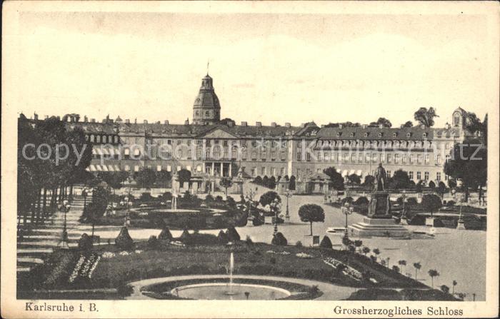 Karlsruhe Grossherzogliches Schloss Denkmal