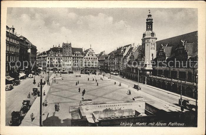 LEIPZIG Sachsen Markt mit Altem Rathaus
