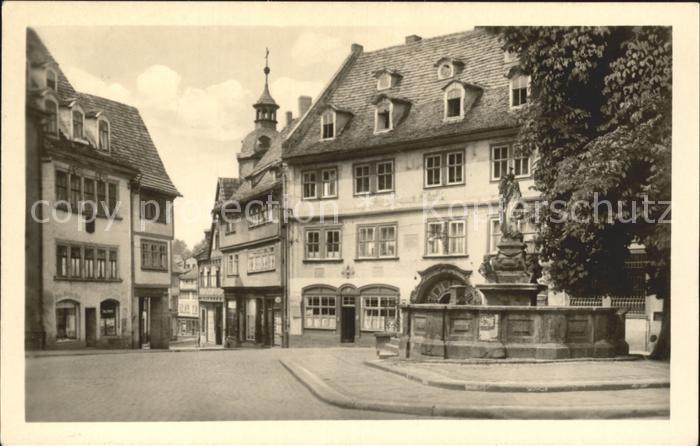 Gotha Thueringen am Markt Brunnen