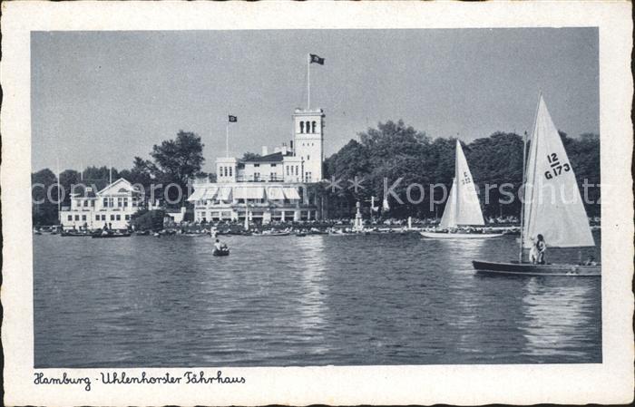 HAMBURG  CITY Uhlenhorster Faehrhaus Segelboot