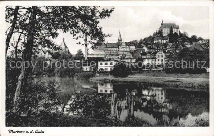 Marburg Lahn Blick zum Schloss Altstadt