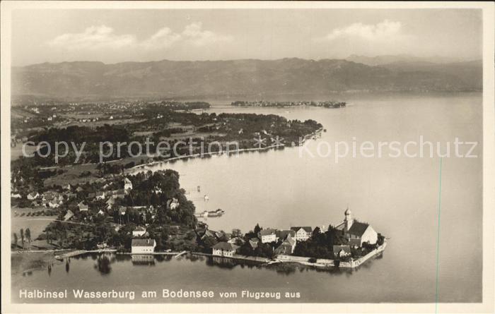 Wasserburg Bodensee Halbinsel Fliegeraufnahme