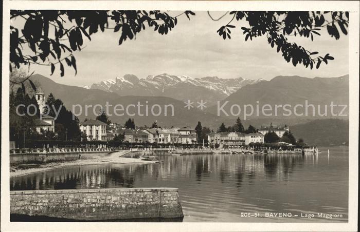 Baveno Uferpartie Alpenblick