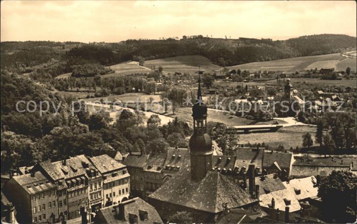 Waldenburg Sachsen Panorama Blick vom Kirchturm
